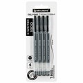 Ручки гелевые BRAUBERG X-WRITER 1800, УВЕЛИЧЕННАЯ ДЛИНА ПИСЬМА 1 800 м, ЧЕРНЫЕ, НАБОР 4 ШТУКИ, стандартный узел 0,5 мм, 144136 144136
