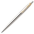 Набор PARKER "Jotter Stainless Steel GT": шариковая ручка синяя и перьевая ручка, 2093257 143360