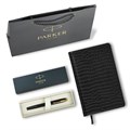 Ручка перьевая PARKER "IM Core Black Lacquer GT", ежедневник А5 черный, пакет, 880900 880900
