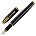 Ручка перьевая PARKER "IM Core Black Lacquer GT", ежедневник А5 черный, пакет, 880900 880900