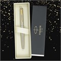 Ручка перьевая PARKER "Jotter Core Stainless Steel GT", ежедневник А5 черный, пакет, 880902 880902