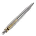 Ручка шариковая PARKER "Jotter Core Stainless Steel GT", корпус серебро, позолота, синяя, 1953182 142376