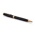 Ручка шариковая PARKER "Sonnet Core Matt Black GT", черный матовый лак, позолота, черная, 1931519 142359