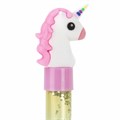 Ручка с топпером и блестками шариковая ЮНЛАНДИЯ "Единорог", детали ассорти, СИНЯЯ, пишущий узел 0,7 мм, 143791 143791