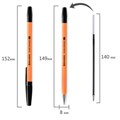 Ручка шариковая BRAUBERG "M-500 ORANGE", ЧЕРНАЯ, корпус оранжевый, узел 0,7 мм, линия письма 0,35 мм, 143449 143449