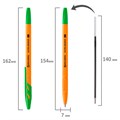 Ручка шариковая BRAUBERG "ULTRA ORANGE", ЗЕЛЕНАЯ, узел 0,7 мм, чернила ГЕРМАНИЯ, наконечник ШВЕЙЦАРИЯ, 143565 143565