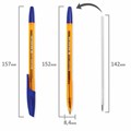 Ручка шариковая BRAUBERG "X-333" AMBER, СИНЯЯ, корпус тонированный оранжевый, узел 0,7 мм, линия письма 0,35 мм, 142832 142832