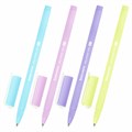Ручка шариковая BRAUBERG SOFT TOUCH STICK "PASTEL" СИНЯЯ, мягкое покрытие, корпус ассорти, узел 0,7 мм, 143698 143698