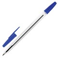 Ручка шариковая STAFF "C-51", СИНЯЯ, корпус прозрачный, узел 1 мм, линия письма 0,7 мм, 142812 142812