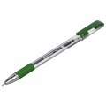 Ручка шариковая масляная с грипом BRAUBERG "Max-Oil", ЗЕЛЕНАЯ, игольчатый узел 0,7 мм, линия письма 0,35 мм, 142144 142144