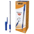 Ручка шариковая с грипом BIC "Round Stic Exact", СИНЯЯ, корпус серый, узел 0,7 мм, линия письма 0,28 мм, 918543 141767