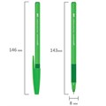 Ручка шариковая с грипом BRAUBERG "i-STICK POINT NEON", СИНЯЯ, корпус ассорти, игольчатый узел 0,7 мм, линия письма 0,35 мм, 144022 144022