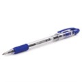 Ручка шариковая с грипом BRAUBERG "JAX", СИНЯЯ, корпус прозрачный, узел 0,7 мм, линия письма 0,35 мм, 141149 141149