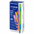 Ручка шариковая с грипом BRAUBERG "X-ONE NEON", СИНЯЯ, корпус ассорти, узел 0,5 мм, линия письма 0,35 мм, 143987 143987