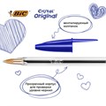 Ручки шариковые BIC "Cristal Original", НАБОР 10 шт., СИНИЕ, узел 1 мм, линия письма 0,32 мм, пакет, 830863 143972