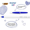 Ручки шариковые BIC "Cristal Up", НАБОР 4 шт., СИНИЕ, узел 1 мм, линия письма 0,32 мм, блистер, 949875 143973