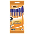 Ручки шариковые BIC "Orange Fine", НАБОР 8 шт., СИНИЕ, линия письма 0,32 мм, пакет, 919228 143982