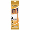 Ручки шариковые BIC "Orange Original", НАБОР 4 ЦВЕТА, узел 0,8 мм, линия 0,3 мм, пакет, 8308541 140966