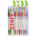 Ручки шариковые STAFF "C-51", НАБОР 10 шт., АССОРТИ, узел 1 мм, линия письма 0,5 мм, 142818 142818