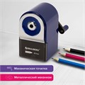 Точилка механическая BRAUBERG "ORIGINAL", для чернографитных и цветных карандашей, крепление к столу, корпус синий, 228480 228480