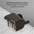 Точилка механическая BRAUBERG "STYLE", для ч/гр и цветных карандашей (в том числе утолщенных), крепление к столу, корпус черный, 228482 228482