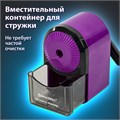 Точилка механическая BRAUBERG ULTRA для чернографитных и цветных карандашей, крепление к столу, цвет корпуса сиреневый с черным, 271341 271341
