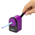 Точилка механическая BRAUBERG ULTRA для чернографитных и цветных карандашей, крепление к столу, цвет корпуса сиреневый с черным, 271341 271341