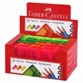 Точилка FABER-CASTELL, с контейнером, прямоугольная, пластиковая, детали флуоресцентные, ассорти, 581525 225196