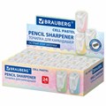 Точилка с контейнером BRAUBERG "CELL PASTEL", пастельные цвета ассорти, 272503 272503