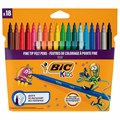 Фломастеры BIC "VISA", 18 цветов, суперсмываемые, вентилируемый колпачок, европодвес, 888681 150358