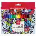 Фломастеры KOH-I-NOOR "TEENAGE" 1002, 18 цветов, смываемые, картонная упаковка, европодвес, 771002AH23KS 152613