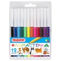 Фломастеры ПИФАГОР "ВЕСЕЛЫЕ ПИТОМЦЫ", 12 цветов, невентилируемый колпачок, 152452 152452