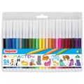 Фломастеры ПИФАГОР "ВЕСЕЛЫЕ ПИТОМЦЫ", 24 цвета, невентилируемый колпачок, 152454 152454
