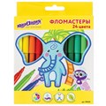 Фломастеры ЮНЛАНДИЯ 24 цвета, "ЭКЗОТИКА", вентилируемый колпачок, картон, 151423 151423
