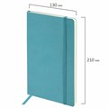Блокнот А5 (130х210 мм), BRAUBERG ULTRA, под кожу, 80 г/м2, 96 л., клетка, бирюзовый, 113009 113009
