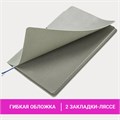 Блокнот А5 (140х200 мм), BRAUBERG "NEBRASKA", под кожу, 80 л., линия, серый, 113410 113410