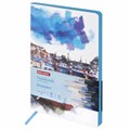 Блокнот А5 (143x210 мм), BRAUBERG VISTA "Bay of joy", под кожу, гибкий, 80 л., 112086 112086