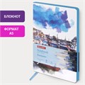 Блокнот А5 (143x210 мм), BRAUBERG VISTA "Bay of joy", под кожу, гибкий, 80 л., 112086 112086