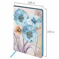 Блокнот А5 (143x210 мм), BRAUBERG VISTA "Delicate flowers", под кожу, гибкий, 80 л., 112077 112077