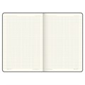 Блокнот А5 (148x218 мм), BRAUBERG "Metropolis X", под кожу, 80 л., резинка, клетка, темно-синий, 111031 111031