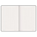 Блокнот А5 (162х218 мм), BRAUBERG "NOTE", под кожу софт-тач, с резинкой, 80 л., клетка, серый, 113440 113440