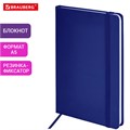 Блокнот А5 138x213мм BRAUBERG Basic, под кожу, 80л, клетка, синий, 116229 116229