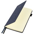 Блокнот А5 138x213мм BRAUBERG Velvet, резинка, держатель, 80л, клетка, синий, 116239 116239