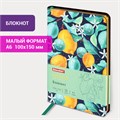 Блокнот МАЛЫЙ ФОРМАТ (100х150 мм) А6, BRAUBERG VISTA "Lemon Story", под кожу, гибкий, срез фольга, 80 л., 112096 112096