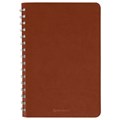 Тетрадь А5 (148x218 мм), BRAUBERG "Office PRO", гибкая, под кожу, гребень, 80 л., коричневая, 111044 111044