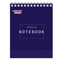 Блокнот МАЛЫЙ ФОРМАТ А6 108х146 мм, 48 л., гребень, картон, клетка, ОФИСМАГ, синий, 129870 129870