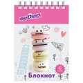 Блокнот МАЛЫЙ ФОРМАТ А7 75х105 мм, 40 л., гребень, картон, клетка, ЮНЛАНДИЯ, "Вкусности", 129861 129861