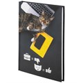 Блокнот А5 (135х206 мм), 80 л., твердый, выборочный лак, клетка, STAFF, "Милый котик", 111603 111603