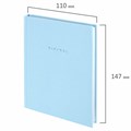 Блокнот МАЛЫЙ ФОРМАТ 110х147 мм, А6, 80 л., твердый, клетка, BRAUBERG "Minimal", голубой, 116450 116450