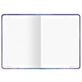 Блокнот с резинкой в клетку 96 л., А5 (145х203 мм), твердая обложка с фольгой, BRAUBERG, "Glow", 113729 113729